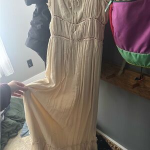 Sincerely Jules Elegant Cream Maxi Dress